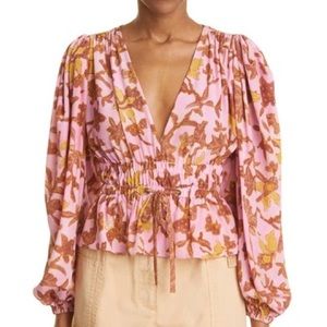 Ulla Johnson silk Huali Blouse brand new with tags.